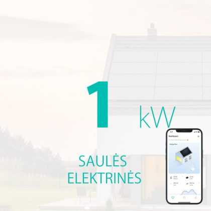 1 kW saulės elektrinės kaina