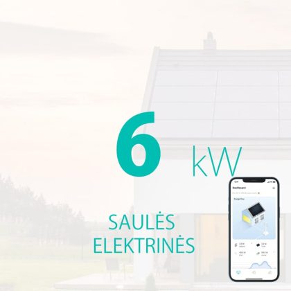 6 kW saulės elektrinės kaina