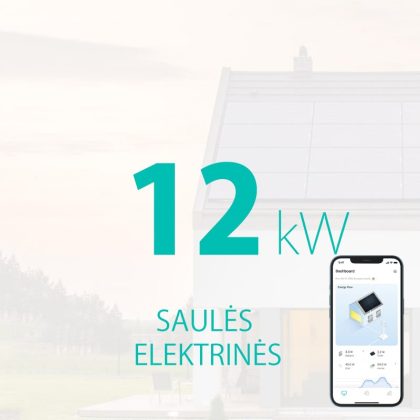 12 kW saulės elektrinės kaina