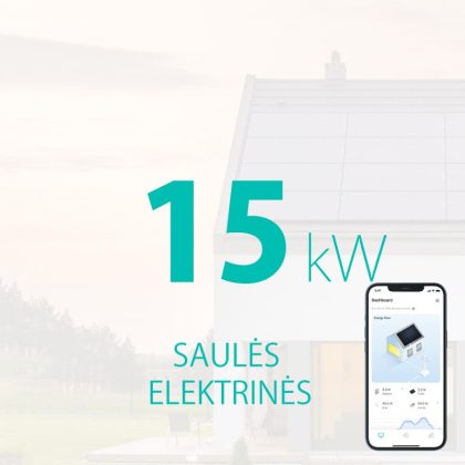 15 kW saulės elektrinės kaina