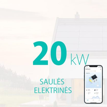 20 kW saulės elektrinės kaina