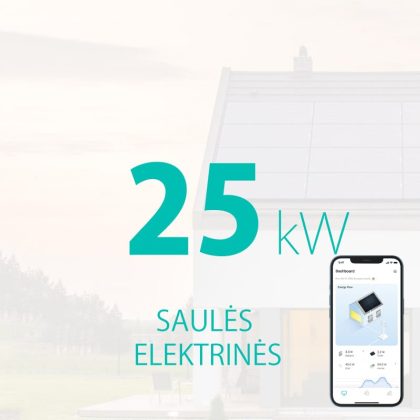 25 kW saulės elektrinės kaina